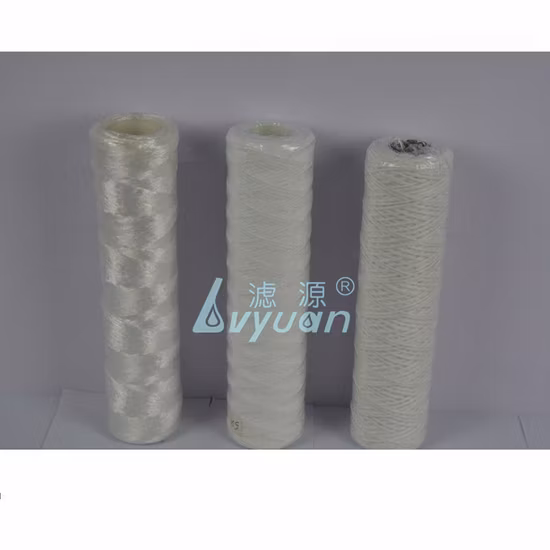 Industrial 1 Micron PP Yarn String Wire Wound Filter Element for Water RO System