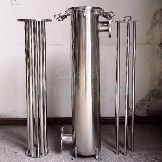 SS316 SS304 Stainless Steel Magnetic Single Multi Cartridge Water Filter Housing 10 20 30 40 Inch